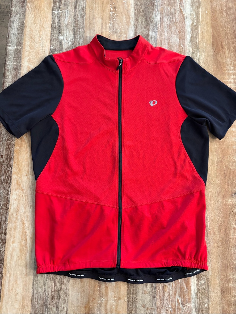 Pearl Izumi Men's Cycling Jersey Large Full Zip Red Black Road Bike Shirt
